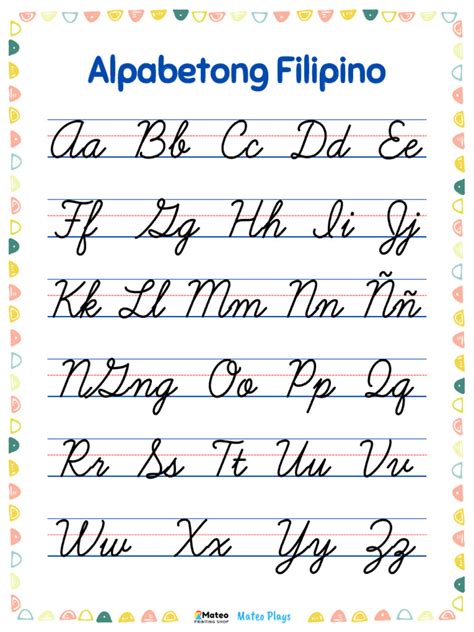 alpabetong filipino cursive